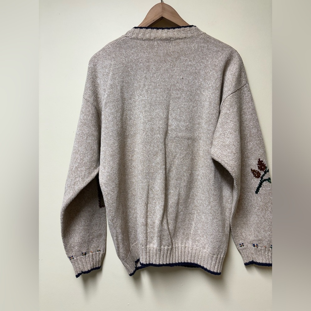 Vintage Woolrich Cottagecore Country Cabin Pinecone Cardigan Sweater Medium - Picture 9 of 10